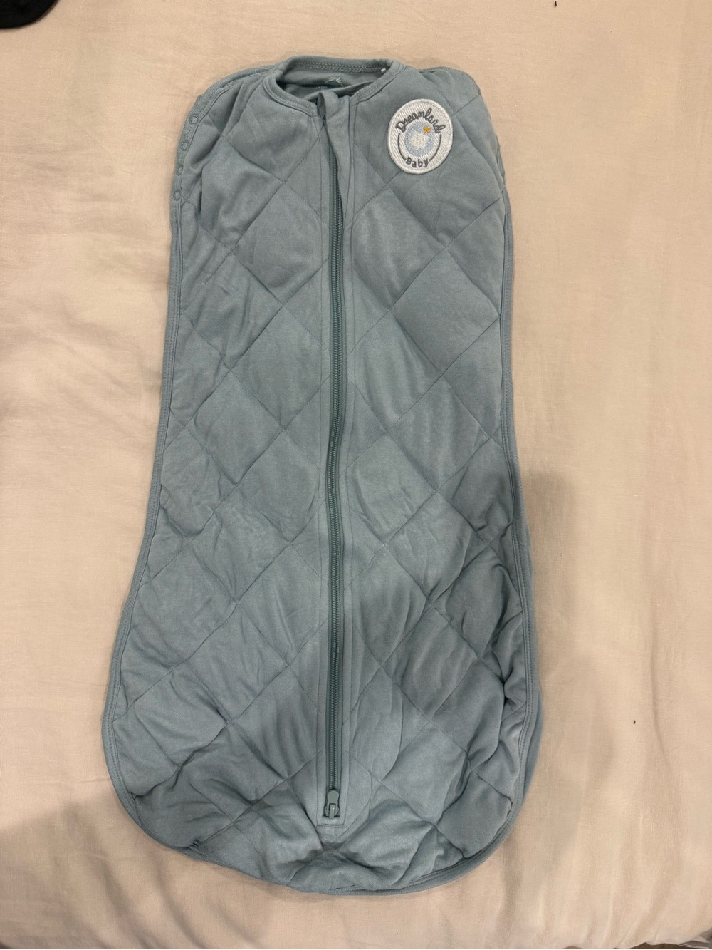 Light Blue Quilted and Weighted Baby Sleep Sack